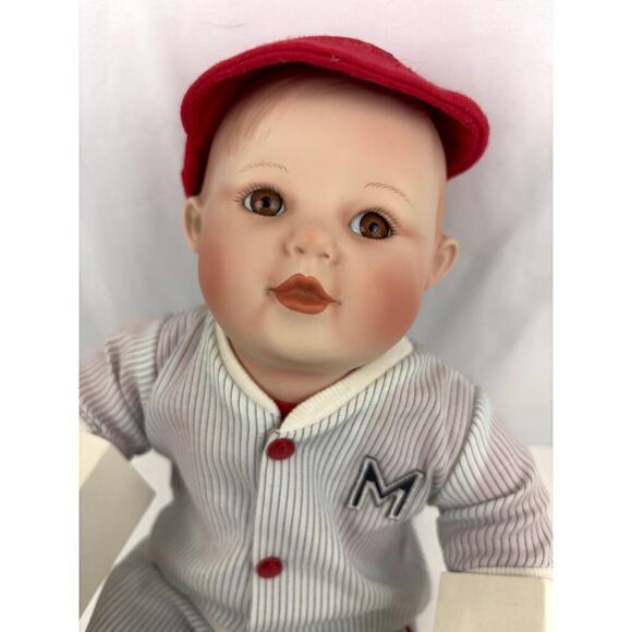 VTG Porcelain Doll Michael By Yolanda Bello Knowles China Company 1991 - Picture 7 of 16